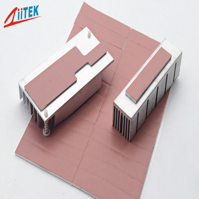 Pink Heat Dissipation Fins Thermal Gap Filler For LED lit Lamps 50 200℃ Continuos Use Temp