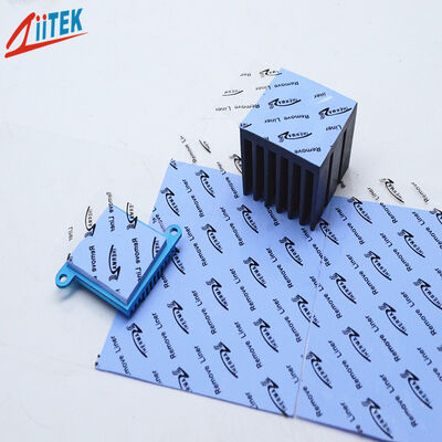 Telecommunication Hardware Blue 5.0W/mK Thermal Gap Filler Materials Thermal Silicone Rubber Pad