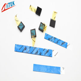 blue 5.0 W/mK ultra soft Thermal Gap Filler TIF100-50-05E with Adhesive Coating Silicone Rubber sheet -50 to 200℃