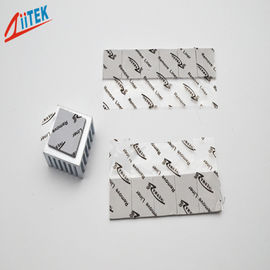 Grey 2.5 W / mK Compressible Conductive Heatsink Thermal Gap Filler With Adhesive Backing  60 Shore 00